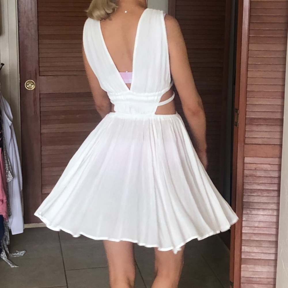 white flowy dress / coverup